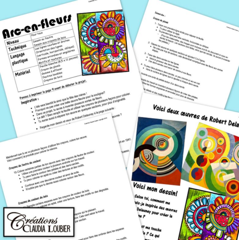 Arc-en-fleurs ! Projet d'arts plastiques