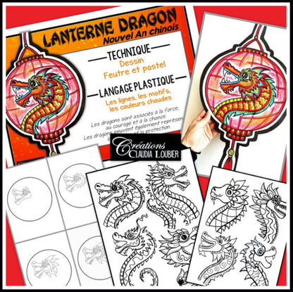 Lanterne Dragon - Nouvel An chinois - Arts