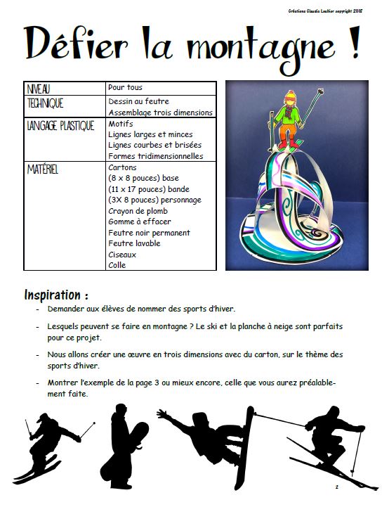 Défier la montagne ! Arts plastiques - Hiver