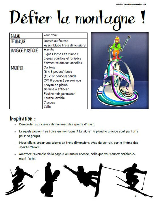 Défier la montagne ! Arts plastiques - Hiver