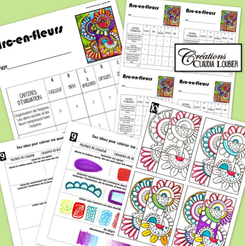 Arc-en-fleurs ! Projet d'arts plastiques