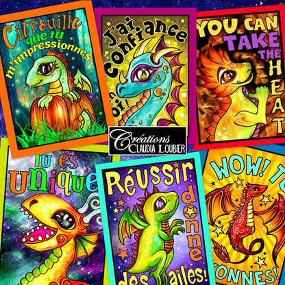 Collection cartes récompenses: Dragons d'Or - Renforcement positif