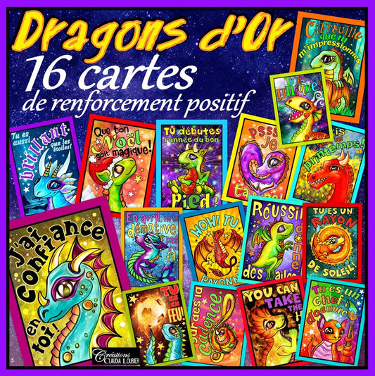 Collection cartes récompenses: Dragons d'Or - Renforcement positif