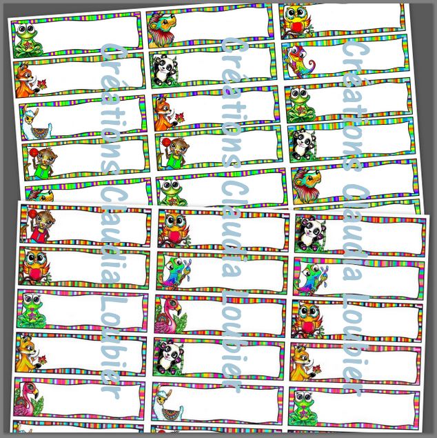 Étiquettes pour les bureaux: Ami-mots - Rentrée scolaire