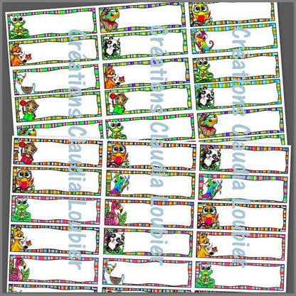 Étiquettes pour les bureaux: Ami-mots - Rentrée scolaire