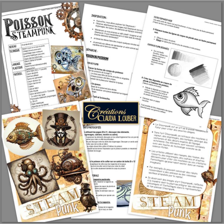 Poisson Steampunk - Arts plastiques - Bas relief