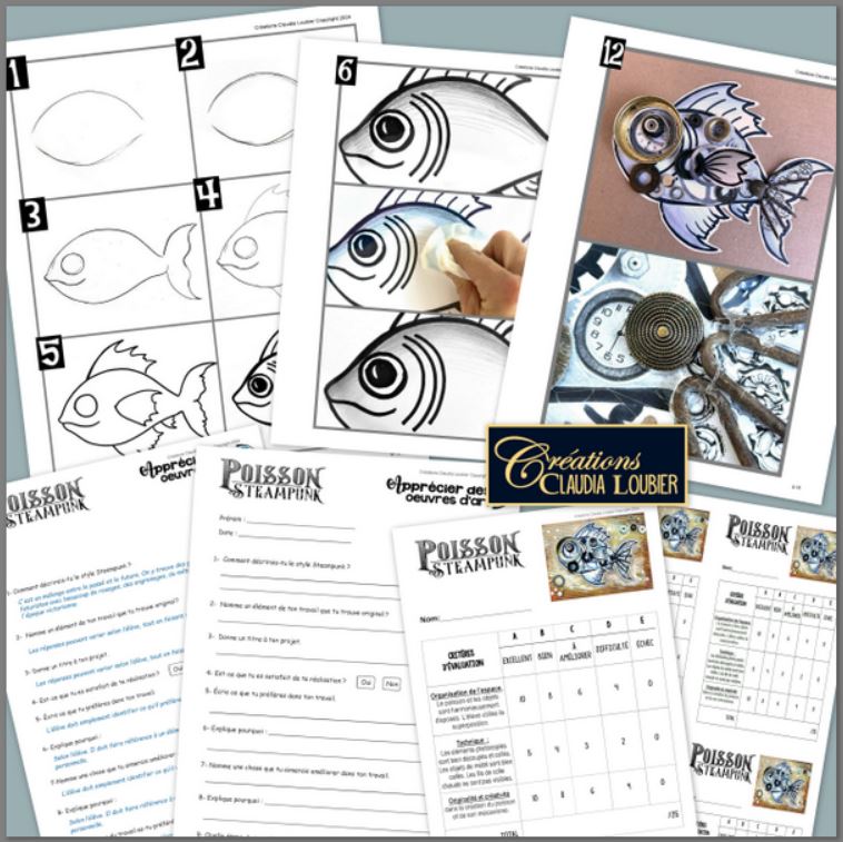 Poisson Steampunk - Arts plastiques - Bas relief