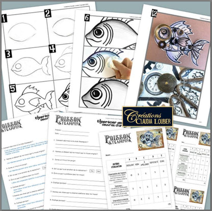 Poisson Steampunk - Arts plastiques - Bas relief