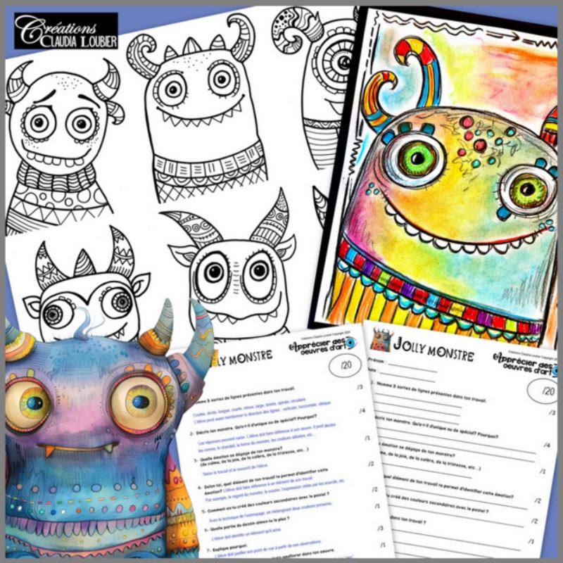 Jolly monstre : Halloween - Projet arts plastiques