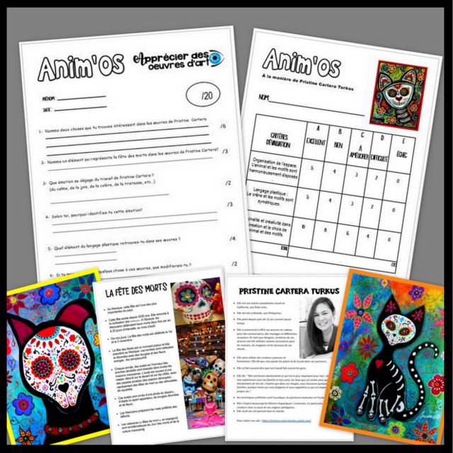 Anim'Os à la manière de Pristine Cartera Turkus - Arts plastiques - Fête des Morts