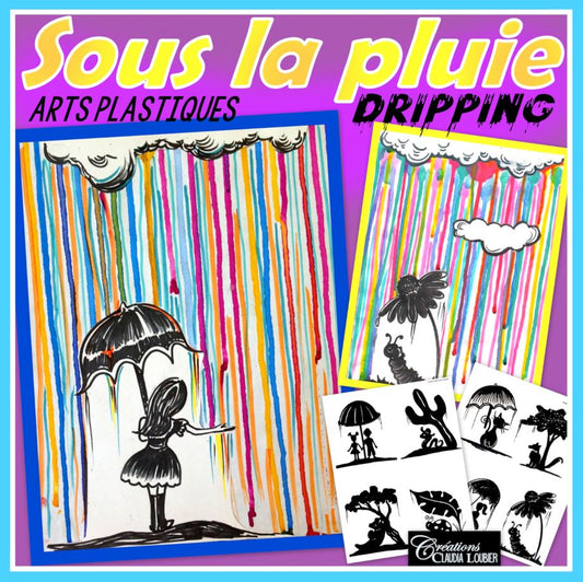 Sous la pluie - À manière de Marc Allante Dripping - Arts plastiques
