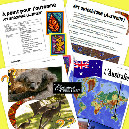 Projet d’art d’automne – Feuilles à points, Art autochtone australien