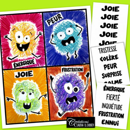 Halloween - Émotions Monstre – Projet d’arts plastiques - Préscolaire, 1er cycle