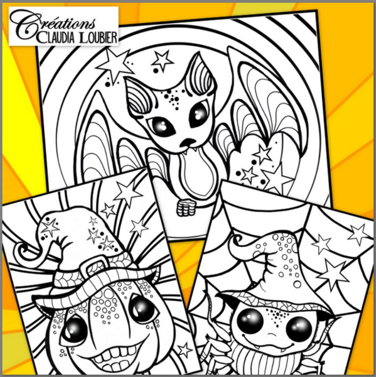 Halloween: Dessins à colorier