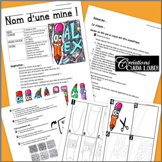 Nom d'une mine ! Arts plastiques - Rentrée scolaire