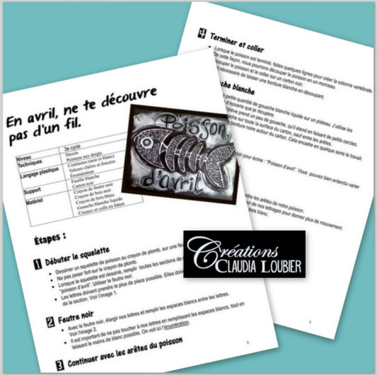 En avril, ne te découvre pas d'un fil ! Poisson - Arts plastiques