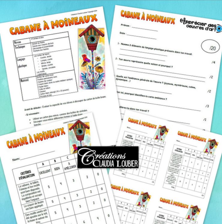 Arts plastiques: Cabane à moineaux - Printemps