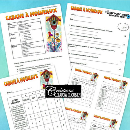 Arts plastiques: Cabane à moineaux - Printemps