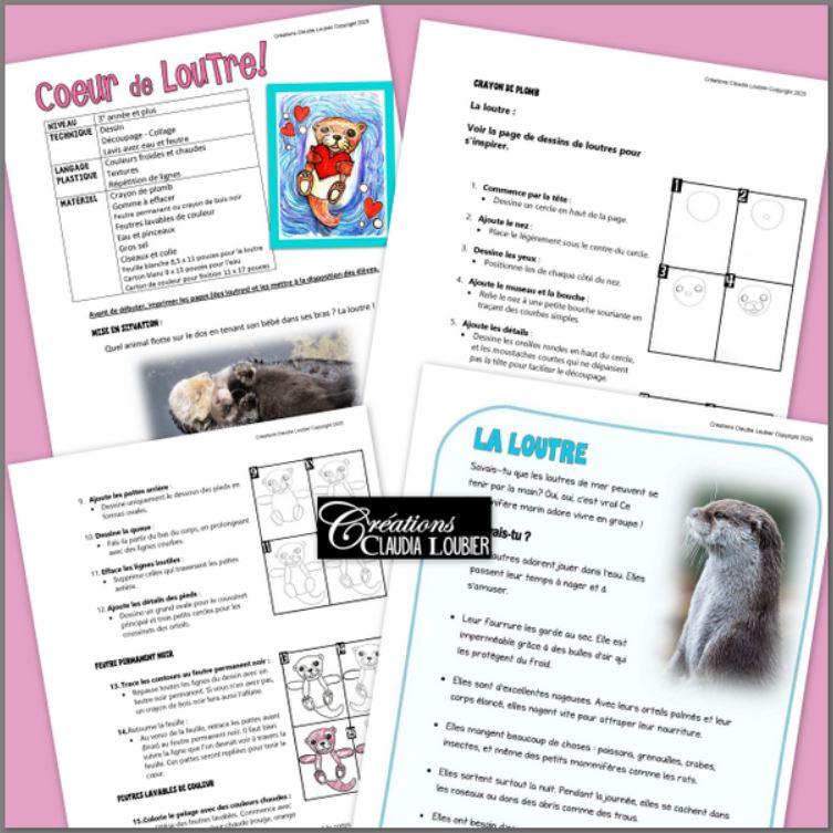 St-Valentin: Coeur de loutre ! Arts plastiques