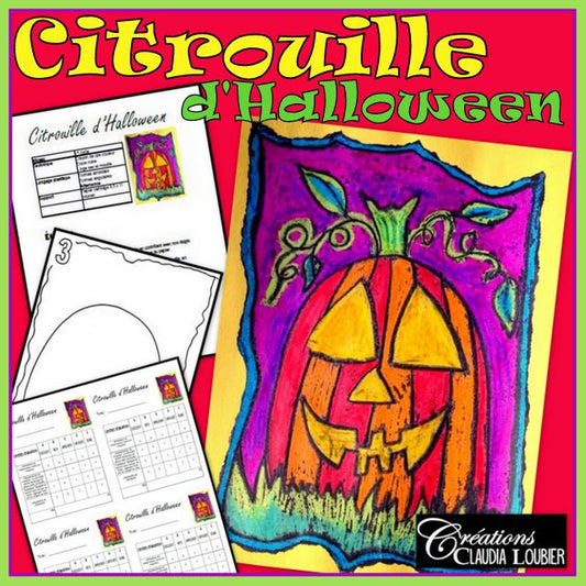 Citrouille d'halloween: projet d'arts plastiques