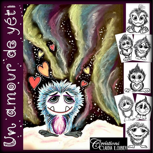 Un amour de yéti - Arts plastiques - St-Valentin - Hiver