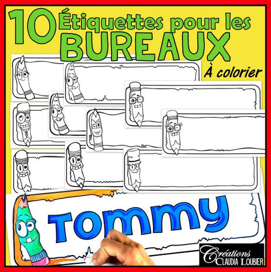 Étiquettes pour les bureaux - Crayons