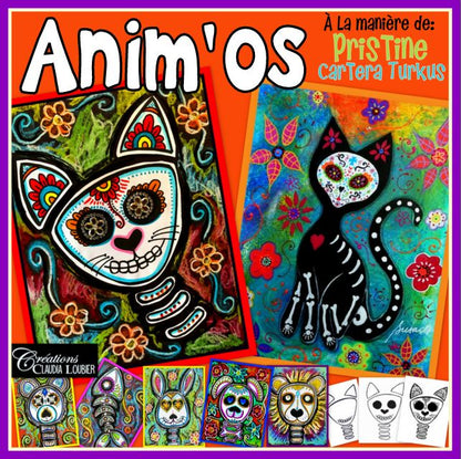 Anim'Os à la manière de Pristine Cartera Turkus - Arts plastiques - Fête des Morts