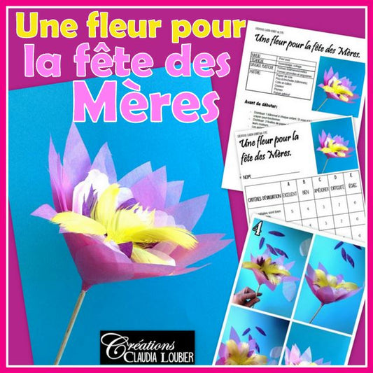 Une fleur pour la fête des Mères - 3D - Arts plastique
