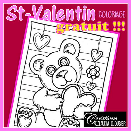 Gratuit coloriage St-Valentin
