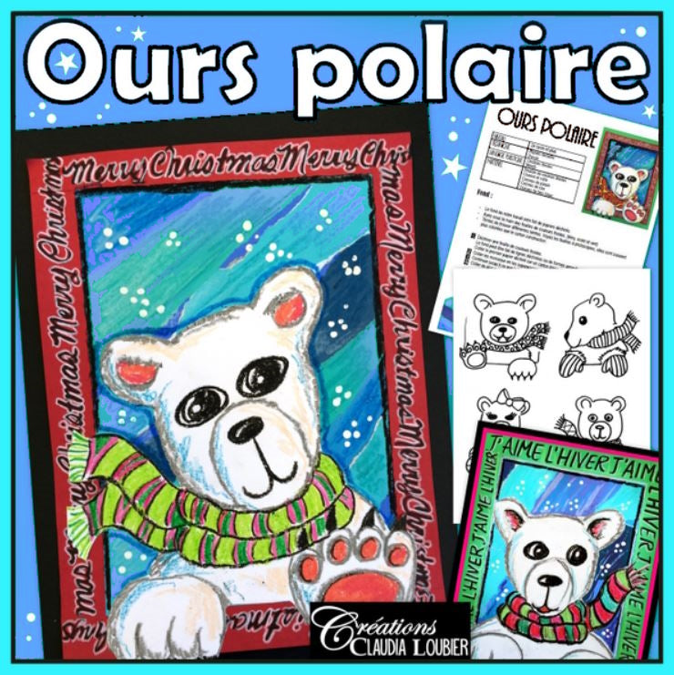 Ours polaire - Arts plastiques - Noël - Hiver