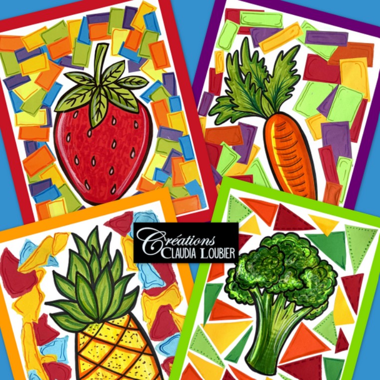Mosaïque gourmande : Mois de la nutrition - Aliments - Santé - Nourriture