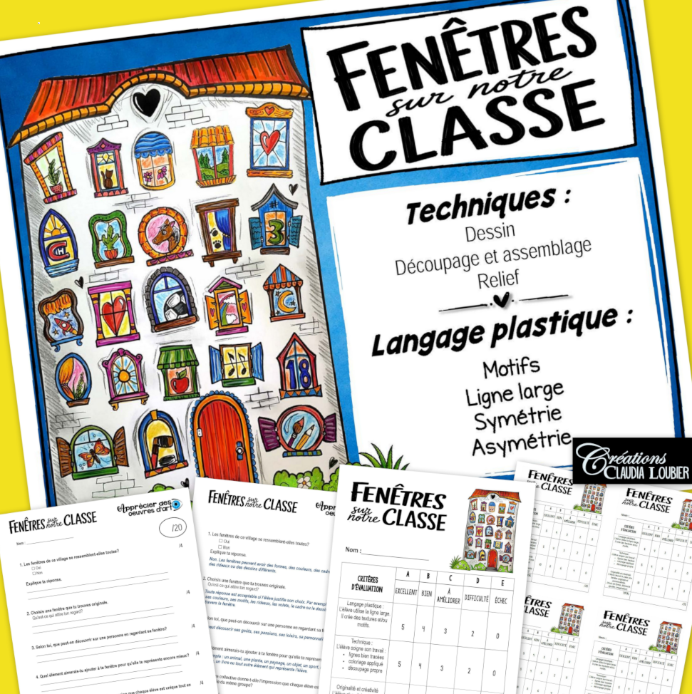 Fenêtres sur notre classe – Projet d’arts plastiques rassembleur pour la rentrée – Œuvre collective