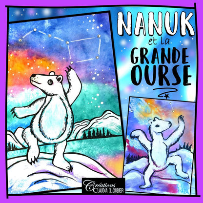 Nanuk et la Grande Ourse - Ours polaire Hiver - Arts plastiques