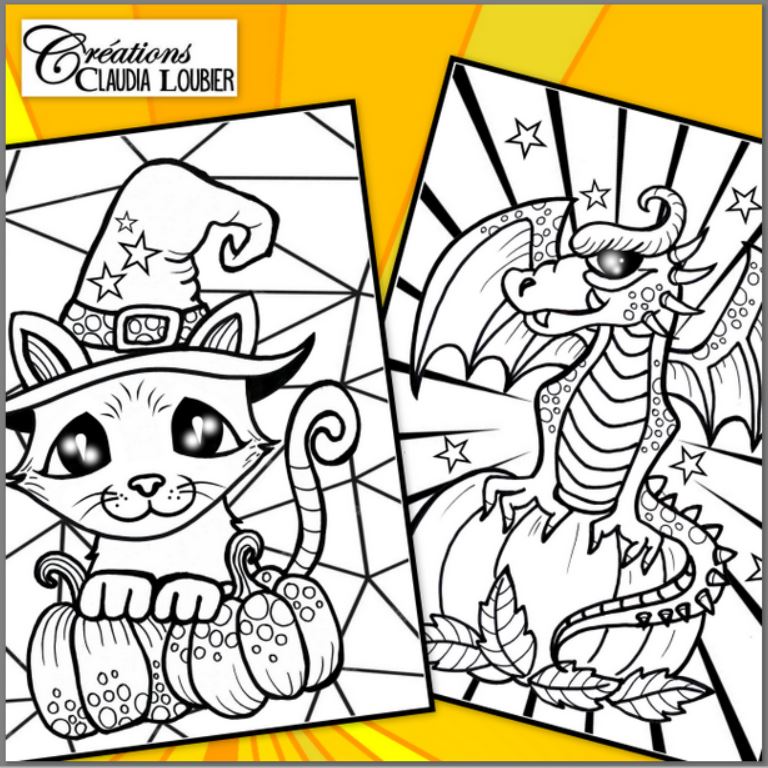 Halloween: Dessins à colorier