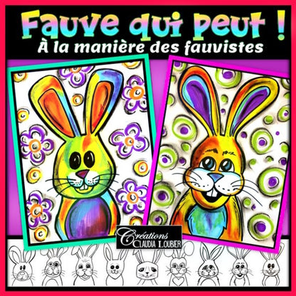 Pâques: Fauve qui peut ! À la manière des fauvistes - Arts plastiques - Lapin