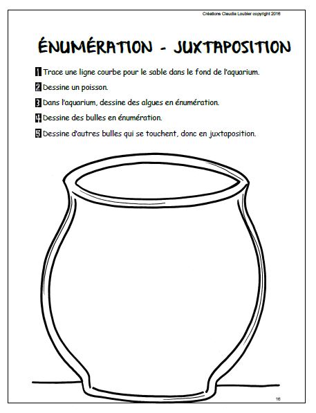 Gratuit Exercice langage plastique : 1er cycle - L'énumération