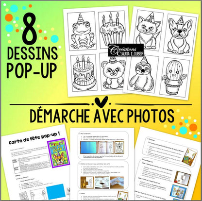 Cartes de fête pop-up ! Rentrée scolaire