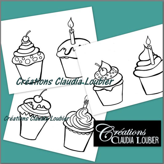 Carte de fête à la manière de Kandinsky