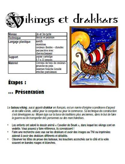 Viking et drakkars - Arts plastiques