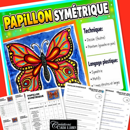 Papillon symétrique - Arts plastiques  - Printemps - Été