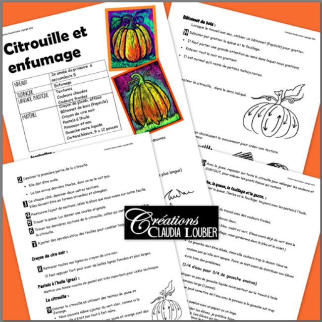 Citrouille et enfumage - Arts plastiques