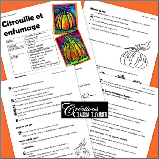 Citrouille et enfumage - Arts plastiques