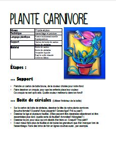 Plante carnivore 3D Bas-relief - Arts plastiques