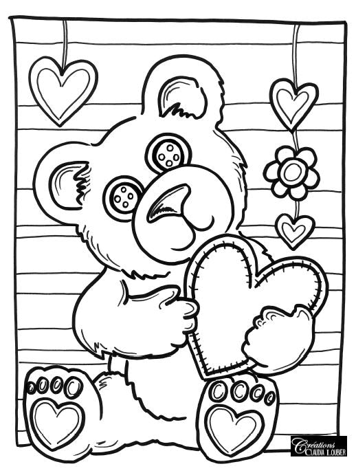 Gratuit coloriage St-Valentin