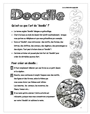 Art du Doodle : dessin, arts plastiques