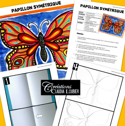 Papillon symétrique - Arts plastiques  - Printemps - Été