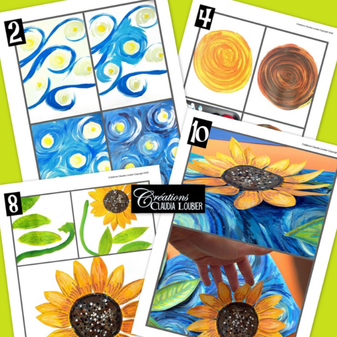 À la manière de Vincent Van Gogh - Projet arts plastiques - Tournesol
