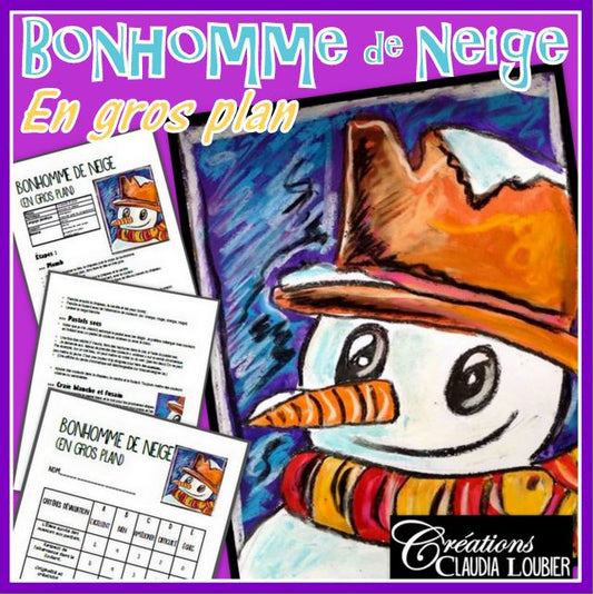 Bonhomme de neige en gros plan: hiver, Arts plastiques