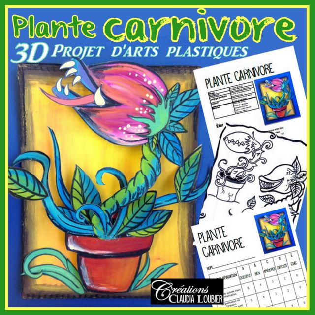Plante carnivore 3D Bas-relief - Arts plastiques