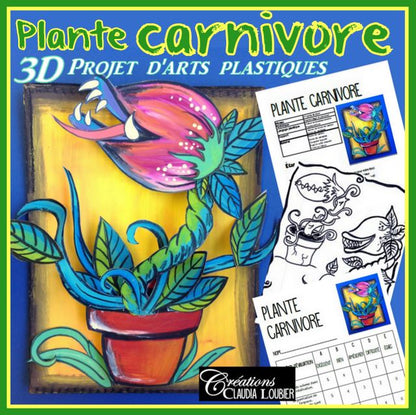 Plante carnivore 3D Bas-relief - Arts plastiques